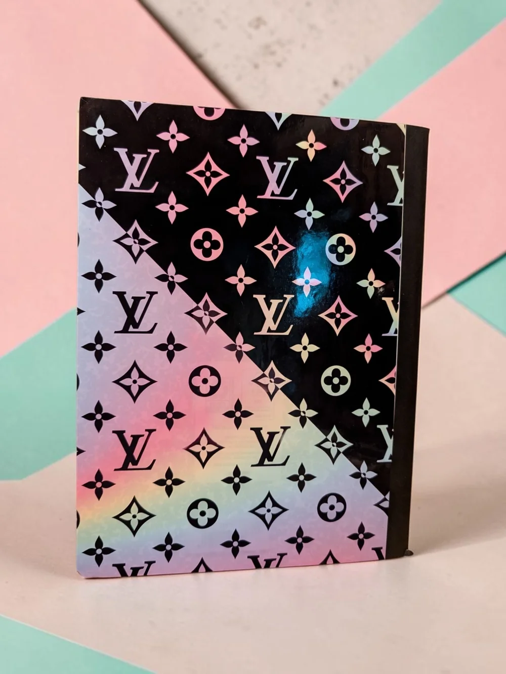 Luxury-Inspired Black and Pastel Composition Book